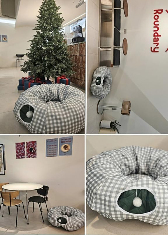 Premium Design Patent, Suitable for Multiple Cats to use at Once, Including cat Toys, cat Tunnel, cat mat, cat Tunnel Bed – Suitable for Small, Medium, and Large Cats. Cat Playground._Flower - PAWPICO