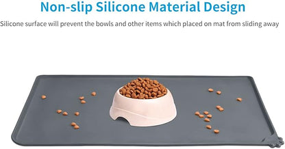 AUDWUD Silicone Waterproof Dog Cat Pet Feeding Mats,Anti Slip Pet Bowl Mats,Pet Feeding Mat - PAWPICO