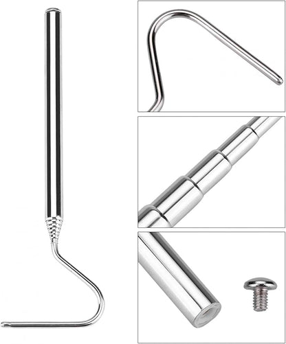 Collapsible Snake Hook Stainless Steel Extensible Snake Catcher Capture Hook for Catching Handling Grabber Separate Small Pet Snake PAWPICO