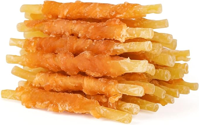 MON2SUN Rawhide Free Dog Treats Chicken Wrapped Cod Sticks for Small Dogs Healthy Training Treats Soft Dog Snacks (8.82 Ounce -Pack of 1) - PAWPICO
