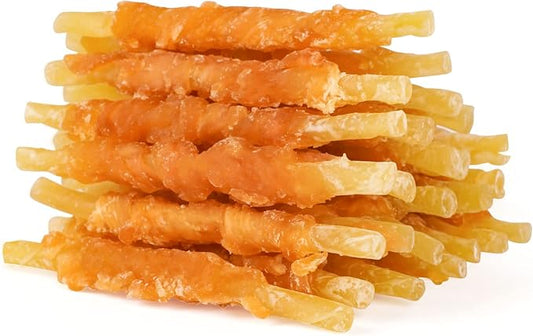 MON2SUN Rawhide Free Dog Treats Chicken Wrapped Cod Sticks for Small Dogs Healthy Training Treats Soft Dog Snacks (8.82 Ounce -Pack of 1) - PAWPICO