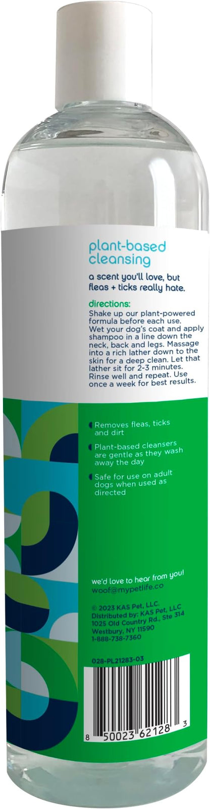 Pet Life Unlimited Natural Flea & Tick Gel Treatment Shampoo for Dogs | Made in USA | 16 Ounce PetLifeUnlimited