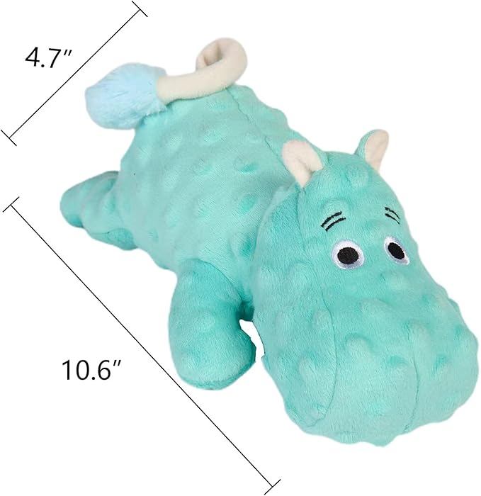 DODODOLA Cute Stuffed Hippo Dog Toys Squeaky Dog Toys with Crinkle Paper Dog Plush Toys for Large Breed Dog Chew Toys for Small, Medium, Large Dogs - PAWPICO