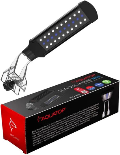 Aquatop SkyAqua Marine Mini LED Saltwater Aquarium Light, 14000K Spectrum – 3 Position Toggle Switch, Aquarium Lights for Fish Tanks, UL & CSA, Natural Sunlight Illumination AQUATOP