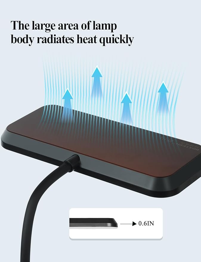 Boxtech Fish Tank Led Light, Small Aquarium Clip On Light, 8W White Led Clamp Light, 4.53 Inch USB Full Spectrum Planted Light for 3 to 6 Gallon Tanks Boxtech