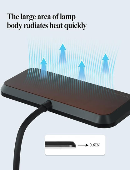 Boxtech Fish Tank Led Light, Small Aquarium Clip On Light, 8W White Led Clamp Light, 4.53 Inch USB Full Spectrum Planted Light for 3 to 6 Gallon Tanks Boxtech