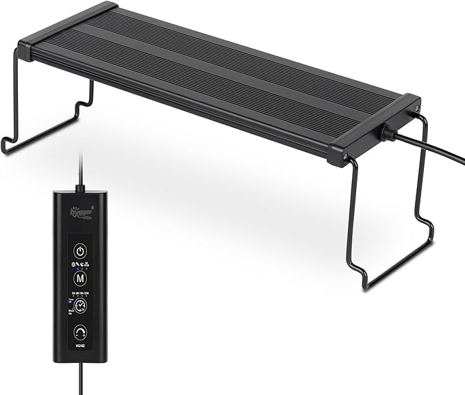 hygger New Mode 24/7 Timer LED Aquarium Light, Auto On Off Full Spectrum Fish Tank Light Fish Colorful/Sun/Nightlight/Wrgb Cycle Mode for Freshwater Plants Tank (for 12in~18in Long Tank) hygger
