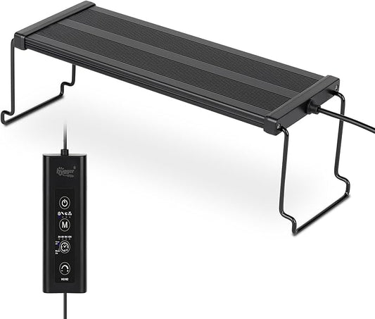 hygger New Mode 24/7 Timer LED Aquarium Light, Auto On Off Full Spectrum Fish Tank Light Fish Colorful/Sun/Nightlight/Wrgb Cycle Mode for Freshwater Plants Tank (for 12in~18in Long Tank) hygger