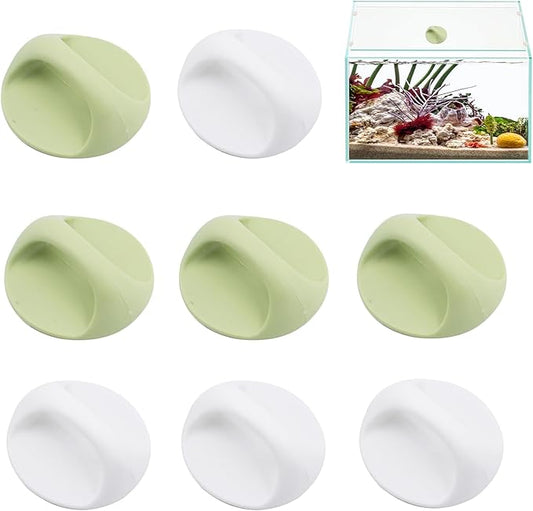 8 PCS Aquarium Lid Handles Round Plastic Fish Tank Cover Handles with Adhesive Sticker Suitable for Aquarium Fish Tank Lid PAWPICO