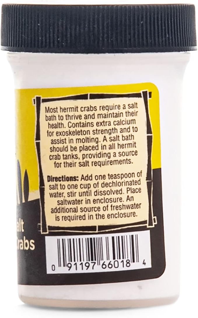 Fluker's Soaking Salt for Hermit Crabs, 2.4 oz Flukers