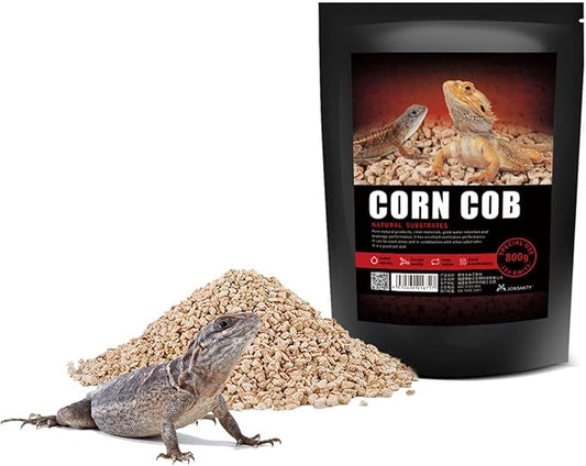 BNOSDM Natural Corn Cob Bedding, Reptile Corn Cob Substrate, 1.76Lb, Small Animal Corn Cob Litter, Terrarium Bedding for Bearded Dragon Snake Gecko Chameleon Hamster BNOSDM