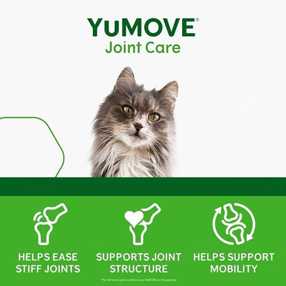 Cat Joint Supplement with Glucosamine,Chondroitin, MSM, Omega 3, Hyaluronic Acid, & Green Lipped Mussel - Joint Support Supplement - for Senior Cats 60 Capsules YuMOVE