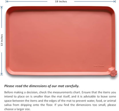 Hoki Found -Waterproof Pet Feeding Mats with High Lips - Multiple Size and Colors for Dogs, Cats & Others-BC - PAWPICO