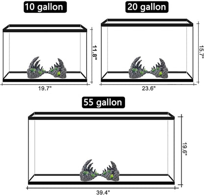 Aquarium Decoration Large and Tall for Fish Tank Rock Thematic Ornaments Aquarium Mountain View Stone Ornaments Aquarium Decor Shelter House Cave Fish Tank Decoration - Medium VMCN