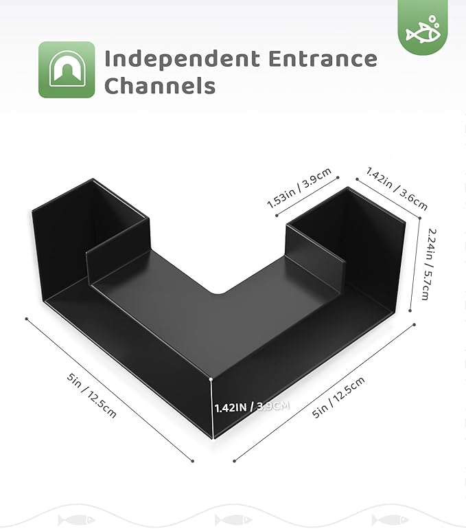 Creative Aquarium Decor - Aquarium Cave Hideout 360° Viewing, Interesting Aquarium Tunnel with 2 Entrances, Fish Tunnel for Aquarium, Shrimp Cave for Aquarium, Fish Tank Decorations Hideout PAWPICO