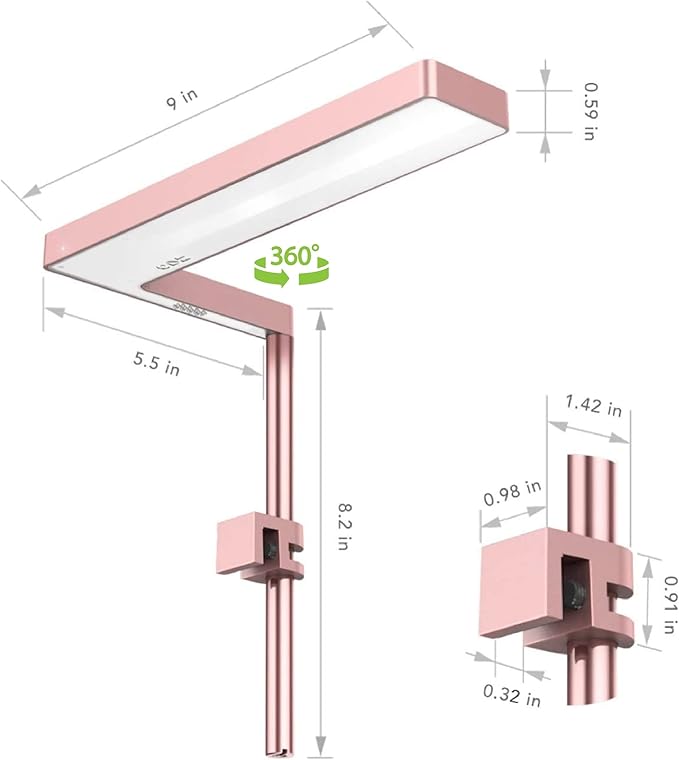 ONF Flat Nano Full Spectrum LED Aquarium Light, Dimmable 7000K / 1300lm, for <10 Gallons Rimless Fish Tanks, Aquatic Plant Growth, Terrarium Spotlight, Potted Plant IP54 Waterproof (Rose Gold) ONF