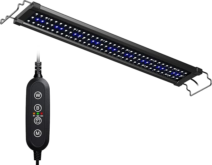 NICREW ClassicLED Gen 2 Aquarium Light, 18 Watts, Dimmable LED Fish Tank Light with 2-Channel Control, White and Blue LEDs, Size 24 to 30 Inch NICREW