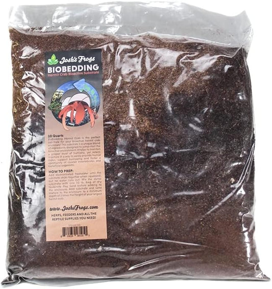 Josh's Frogs Hermit Crab BioBedding Bioactive Substrate (10 Quart (Sand Needed)) JoshsFrogs