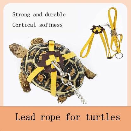 Tortoise Leash， Adjustable Control Rope Turtle Leash and Harness Pet Walking Rope for Small Medium and Large Turtle Pets Outdoor Walking Training Supplies，Black S cyhaen