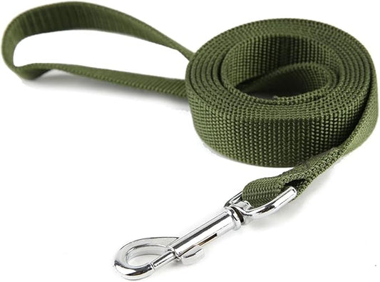 Nylon Dog Training Leash, Traction Rope, 4/5/6 Feet Long, 3/4 Inch 1 Inch Wide, for Small and Medium Dogs (1'' x 4 FT, Green) TAIDA
