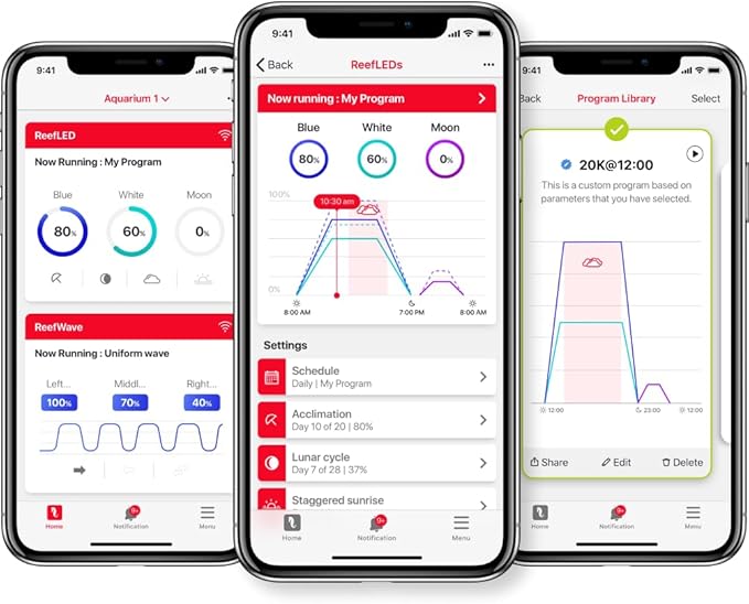 Red Sea ReefLED 50 Watt Saltwater Aquarium Light Reef | ReefBeat App Controlled for Fish Tank LED Lights for Corals Reef Marine RedSea