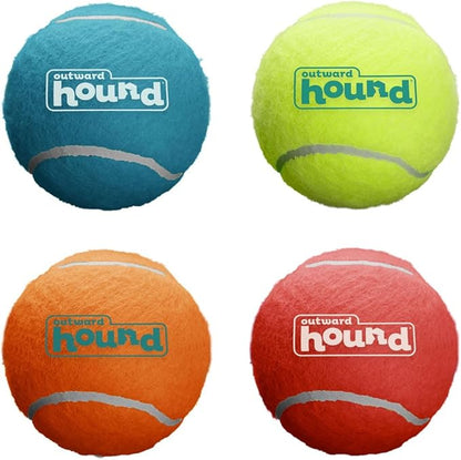 Outward Hound Squeaker Ballz Fetch Dog Toy, Medium - 4 Pack - PAWPICO