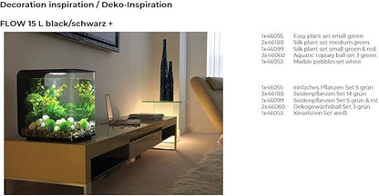 biOrb Medium Green Silk Plant Set, Colorful and Durable Aquarium Decorations biOrb