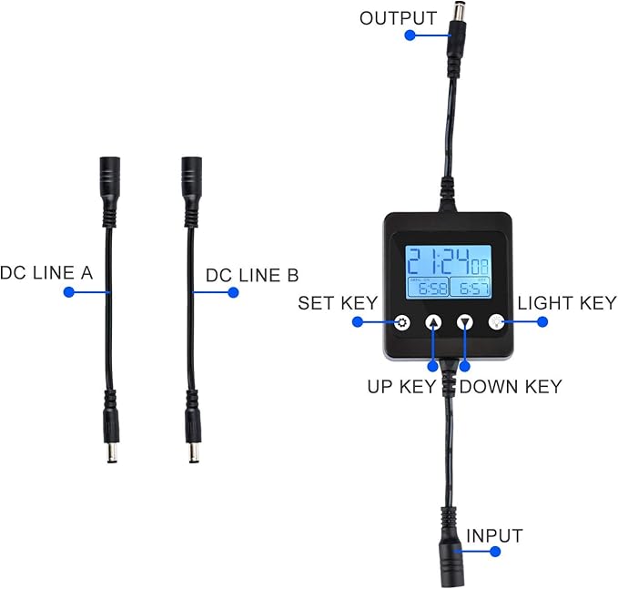 KZKR Aquarium Light Timer LED Dimmer Lighting Controller Adjustment Universal KZKR