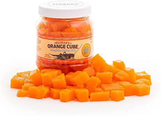 Fluker's Orange Cube Complete Cricket Diet, Gut Load Food for Feeder Insects and Live Crickets, Provides Vitamins, Minerals, and Hydration, 6 oz Flukers