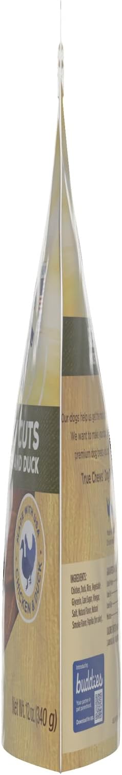 Blue Buffalo True Chews Premium Jerky Cuts Dog Treats, Made in the USA with Natural Ingredients, Duck, 12-oz Bag - PAWPICO