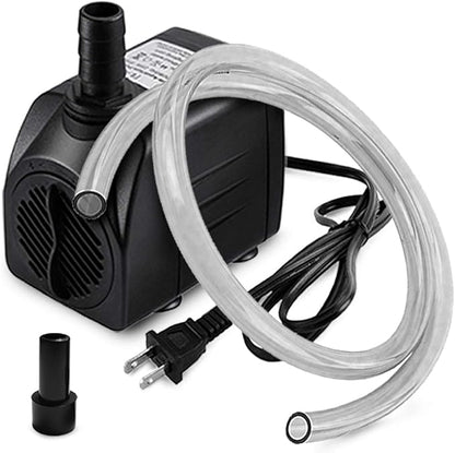 PULACO 10W 160GPH Submersible Pump with 3.3 ft Tubing for Aquariums, Fish Tank, Pond Fountain, Statuary, Hydroponics, Water Feature, Indoor Fountains PULACO