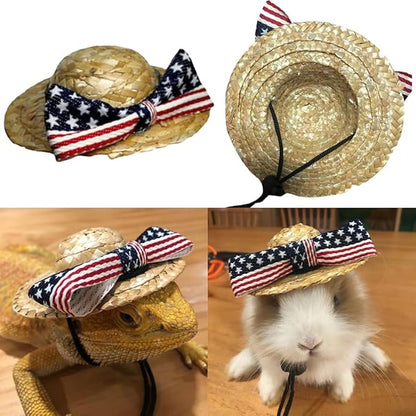 Bearded Dragon Pet Caps Tiny Pet Costume Supplies Party Daily Decor Small pet Adjustable for Bearded Dragon Lizard Reptiles HOKABLE