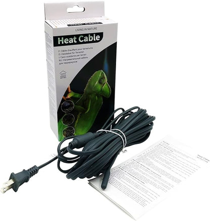 Elektrisches Heizkabel Mit Stecker für Terrarium Heizung,Reptilienwärmekabel Schlangen, Echsen, Geckos, Spinnen, Schildkröte，Aquarium Heizkabel (7m,50w) MincoHome