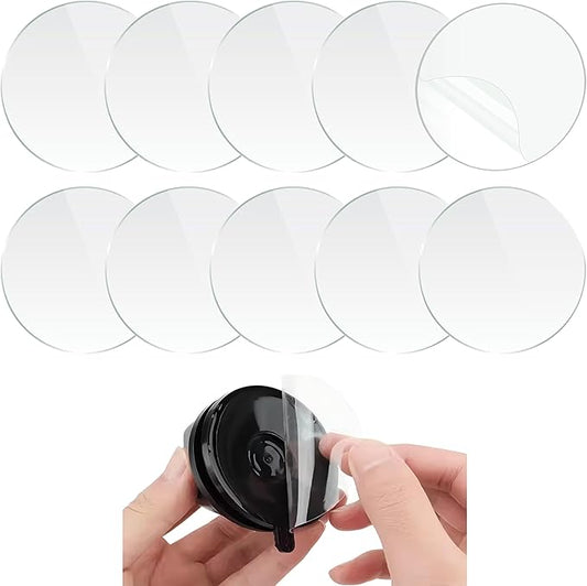 Double Sided 3m Adhesive Sticky Pads - 7 cm - 10 Pack - Strong Adhesive for Suction Cup Cat Toys - Compatible with Interactive Bird Simulation Toys - Suction Cup Sticky Pad Replacement - PAWPICO