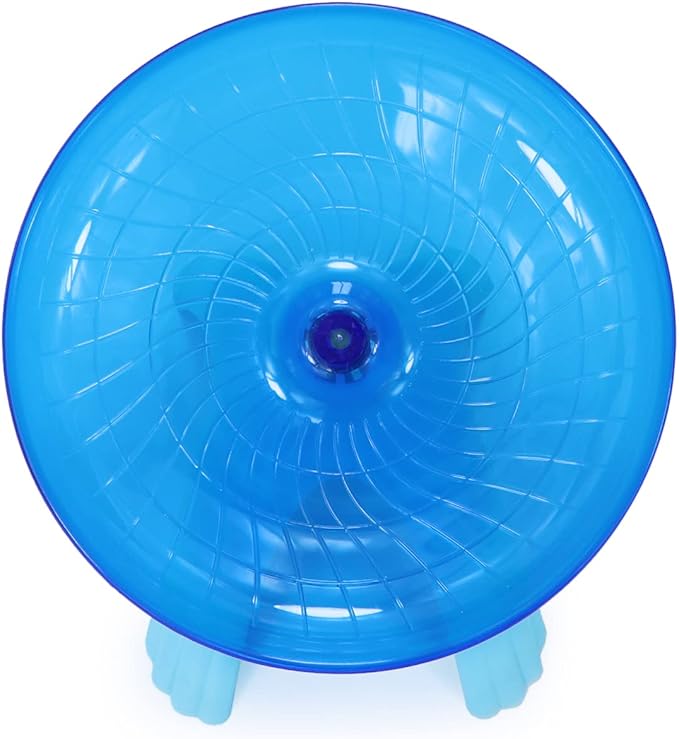 Hamster Flying Saucer Silent Running Exercise Wheel for Gerbil Rat Mouse Hedgehog Small Animals (Blue) Wontee