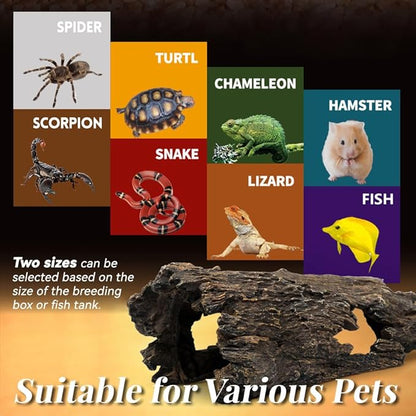 Fish Tank Decorations - Large Aquarium Decorations Air Bubbler Tree Fish House for Betta Hideout Caves Buddha Decor Temple Ruins Arched Betta Fish Accessories Reptile House Shelter Decor (Wood A-M) PTFJZ