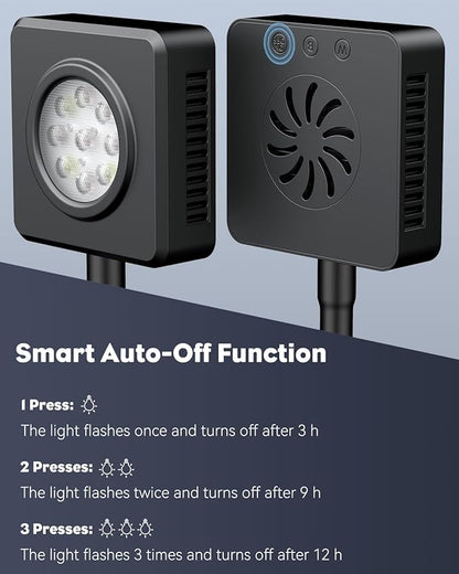 Pawfly 15 W Saltwater Aquarium Light Clip On LED Reef Light for Corals Dimmable LED Aquarium Light with Touch Control Marine Fish Tank Light with Adjustable Brightness Brilliant Blue White Red Lights Pawfly