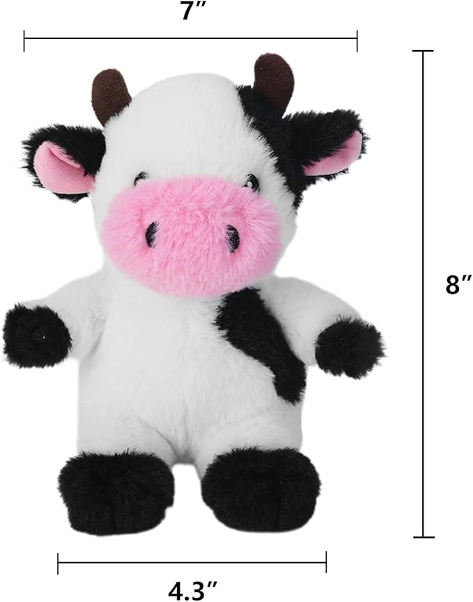 Blnboimrun Dog Toys Puppy Toys Interactive Dog Toys for Small Medium Large Dogs, Squeaky Dog Chew Toys to Keep Them Busy, Plush Dog Toy with Crinkle Paper Stuffed Cow - PAWPICO