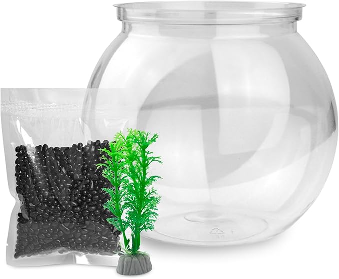 Newpol Mini Plastic Aquarium Fish Bowls (0.8Gallon / 3L) Newpol