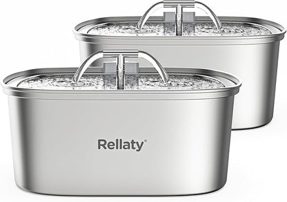 Cat Water Fountain Stainless Steel 2 Pack - PAWPICO