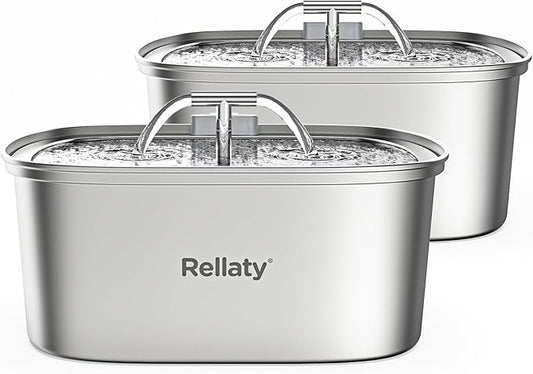 Cat Water Fountain Stainless Steel 2 Pack - PAWPICO