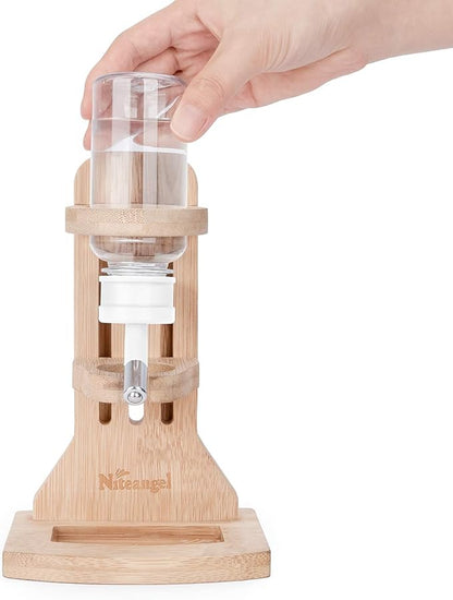Niteangel Water Bottle with Stand for Syrian Dwarf Hamsters Gerbils Mice Rats Degus Small pet Rodents(White) Niteangel