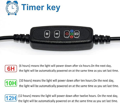 Fish Tank Clip on Light, VARMHUS RGB Clamp Aquarium Light Fish and Plant Aquarium Lighting with Timer Dimmer for Sunrise and Sunset (7W) VARMHUS
