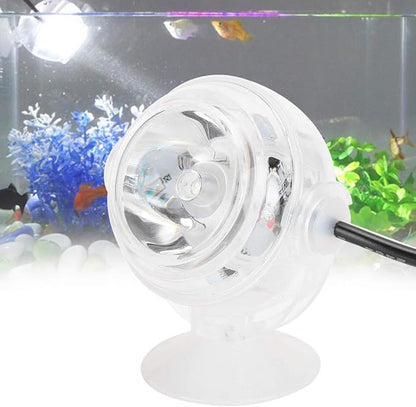 GLOGLOW Aquarium Lights, Plastic LED Fish Colourful Gradient Waterproof Submersible Night Spot Light LED Aquarium Light Fish Colored Light(US Plug White) GLOGLOW