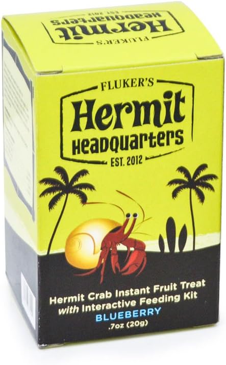 Fluker's Interactive Feeding Kit with Fruit Treat for Hermit Crabs, Blueberry Flukers