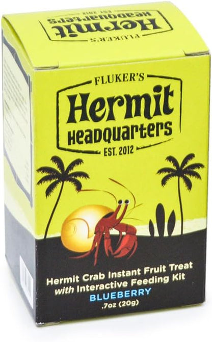 Fluker's Interactive Feeding Kit with Fruit Treat for Hermit Crabs, Blueberry Flukers