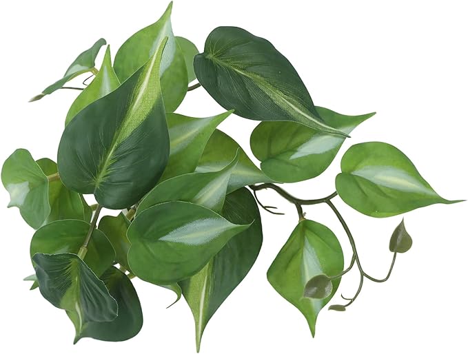 Fake Reptile Plants for Reptile Terrarium Plants, Reptile Plant Décor, Turtle Tank Plants with Suction Cup IBWell