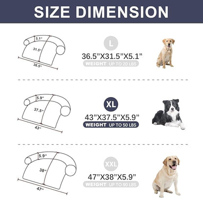 Tinaco Luxurious Calming Dogs/Cats Bed Mats, Washable Removable Couch Cover, Plush Long Fur Mat for Pets, Waterproof Lining, Perfect for Small, Medium and Large Dogs and Cats (Dark Gray, XL) - PAWPICO