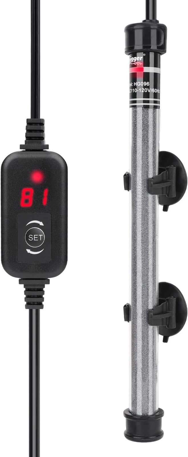 hygger Submersible Aquarium Heater, 100W 150W 200W 300W Adjustable Fish Tahk Heater with Temperature Controller, LED Display, Small Aquarium Betta Heater for up to 20/26/40/48 Gallons hygger