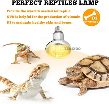 UVA UVB Sun Lamp 160W High Intensity Self-Ballasted Heat Basking Lamp/Light/Bulb for Reptile and Amphibian TEKIZOO